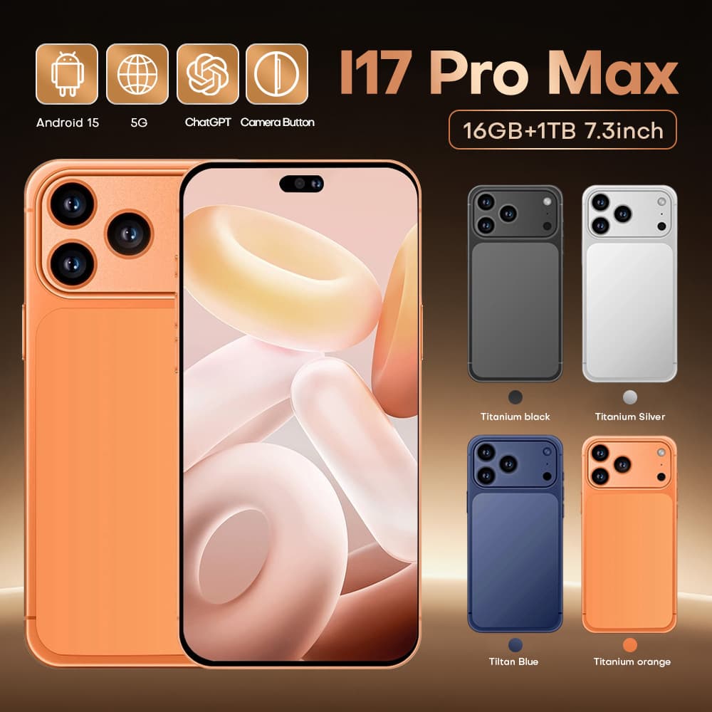 Hot Selling I17ProMax Phone ,2025 Hot Selling 3+16GB Global Communication Large Screen Smartphone