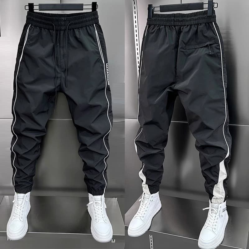 Men's Lightweight Jogger Pants – Quick-Dry Polyester With Mesh Vent Panels & Adjustable Drawstring – Slim Fit For Gym/Streetwear (S-3xl)
