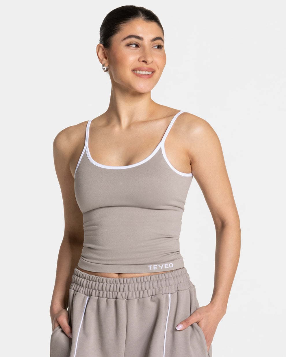 Ensemble débardeur et short de yoga ajusté sans coutures à blocs de couleur - Un article très populaire