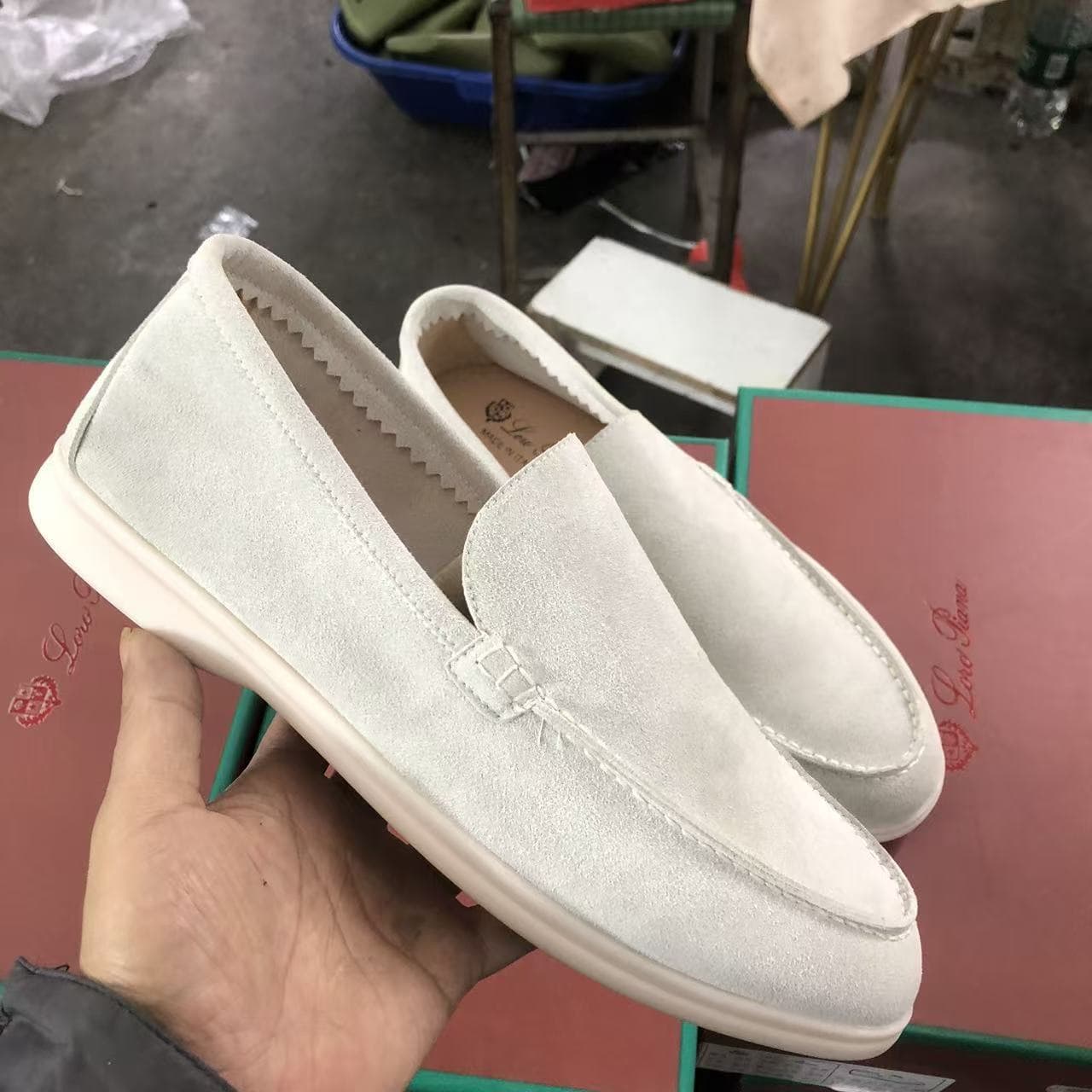 Chaussures en stock chez Whaleup ! Mocassins LP originaux Y Foreign Trade, chaussures plates décontractées en daim pour hommes !