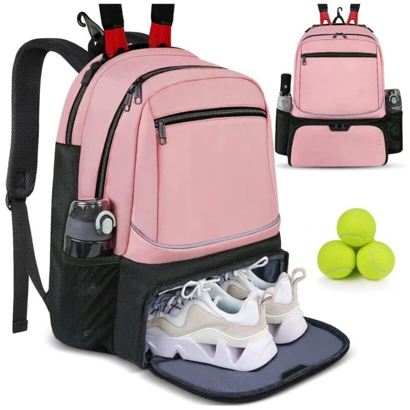 Waterproof Outdoor Sports Tennis Racket Bag Large Capacity Multi Function Backpack Independent Shoe Compartment Badminton Bag