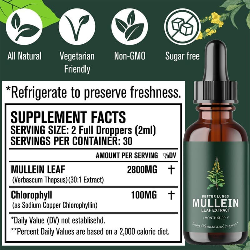 Exclusive Cross-border Supply Of Mullein Leaf Drops MULLEIN Drops 60ml In Stock