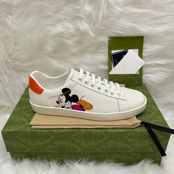 Baskets en cuir de qualité supérieure pour hommes et femmes, chaussures de course à rayures brodées Ace Bee