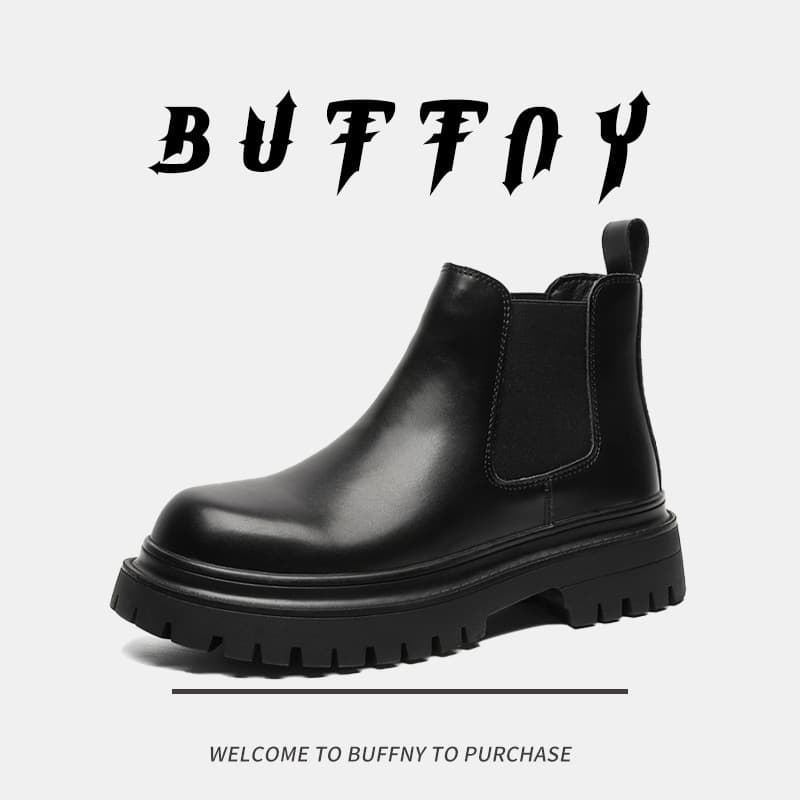 Thick-soled Heightening Retro Martin Boots Blue Casual Boots