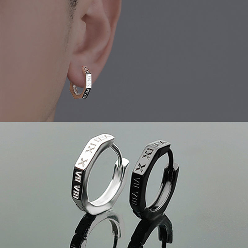 Ins Cool Wind Ear Accessories Trendy Boys Personalized Fashion Hip Hop Street Dance Men Earrings