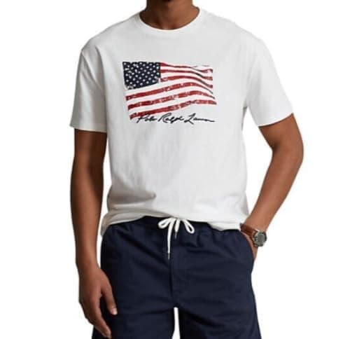 Polo-Ralph Lauren- Classic Fit American Flag T-Shirt Newport