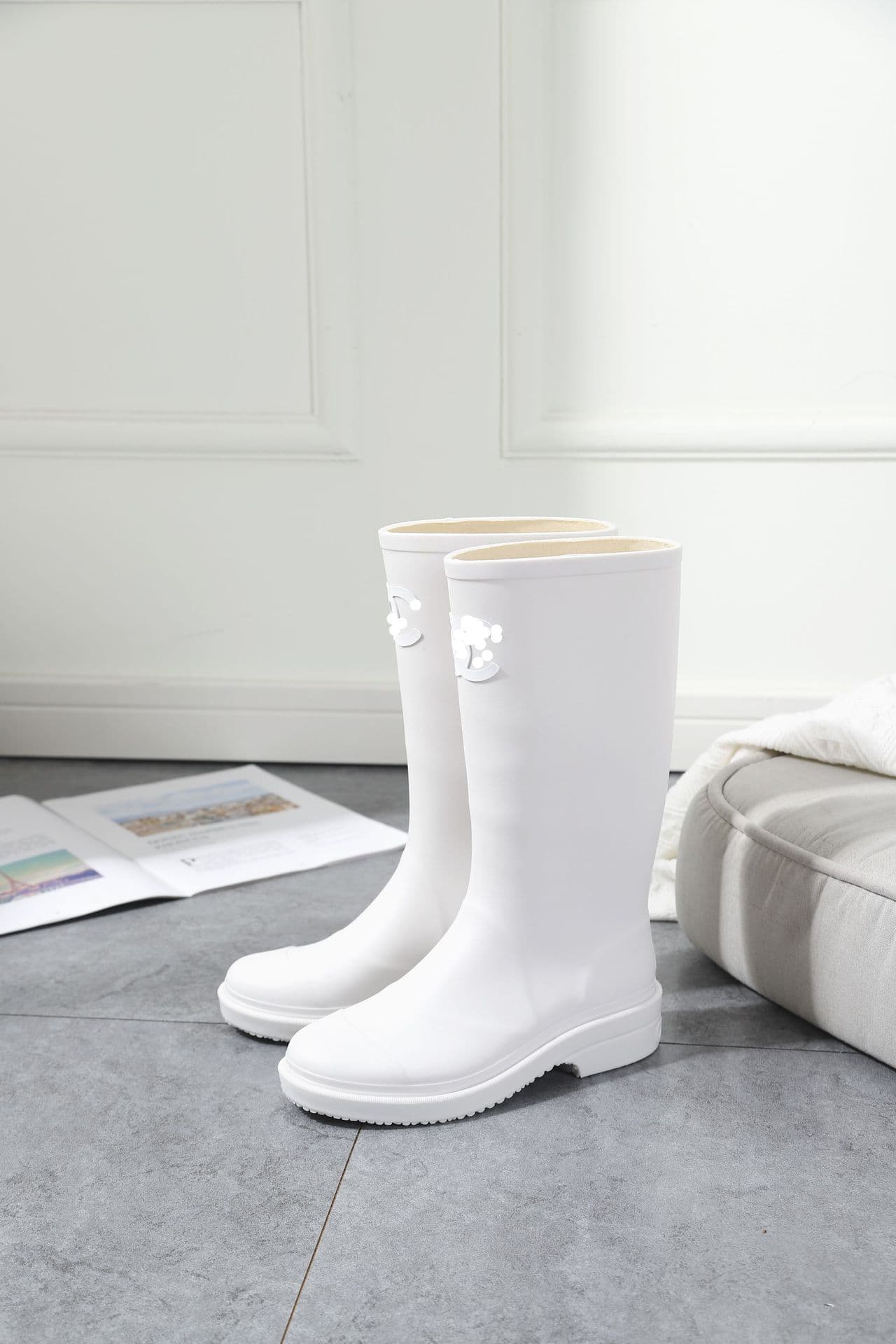 Bottes de pluie P7/2023 Xiaoxiangfeng, bottes de chevalier imperméables et antidérapantes à la mode