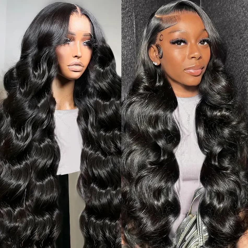 26 32 Inches Body Wave HD Transparent Lace Front Human Hair Wigs Brazilian Remy Water Wave Lace Frontal Wig