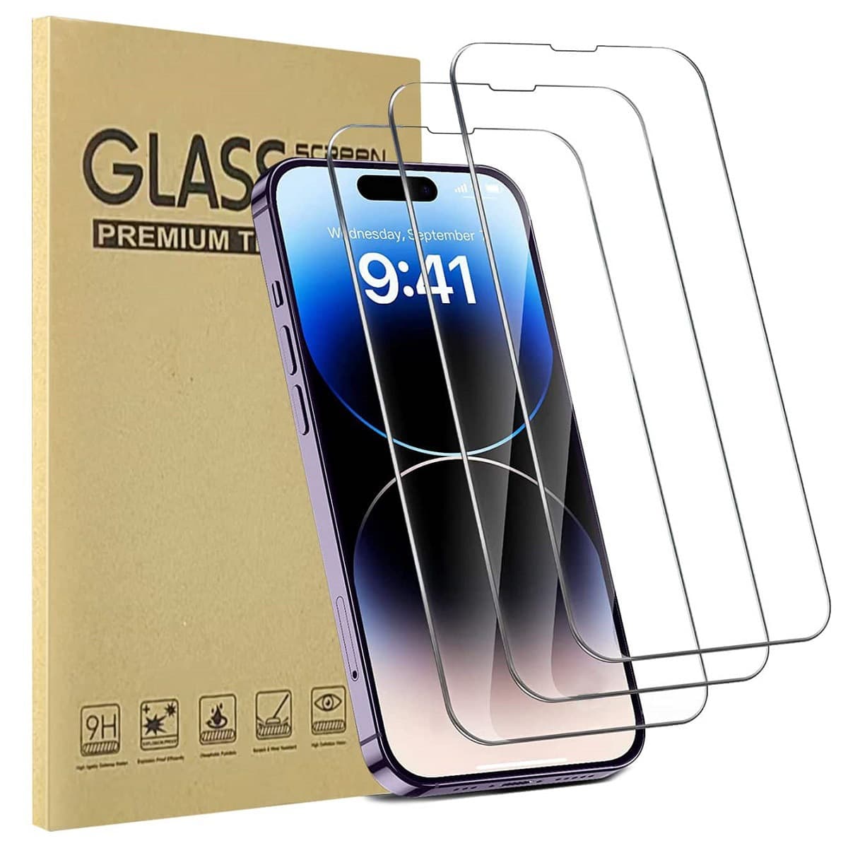 2026 New 3Pcs Gift-Ready Tempered Glass Screen Protector, Premium HD Clear Anti-Scratch Film For IPhone 17/16/15/14Pro Max, Ideal For Gifting
