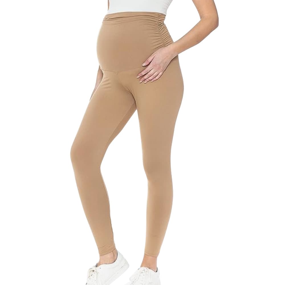 Family matching new maternity pants yoga pants women's sports pants elastic elastic belly support pants maternity pants 8 colors