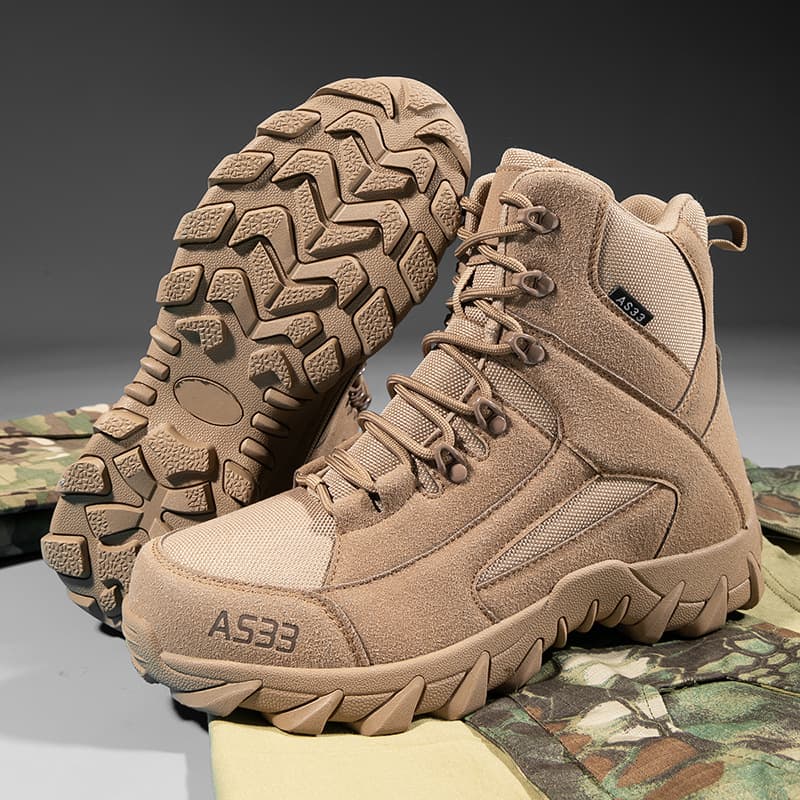 Fleece Comfortable Breathable Tactical Shoes Outdoor Sports Training Combat Boots Men's Hiking Shoes