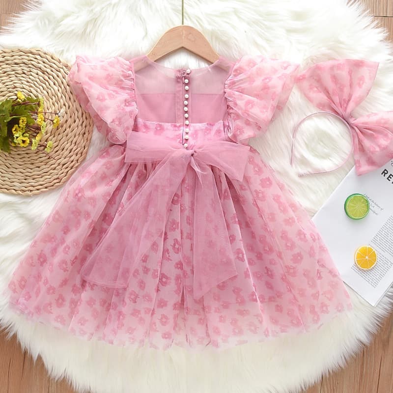 Mother&Kids Girls' dress Summer Dress Children's dress Super Fairy Treasure Pongee gauze dress Summer girls Princess dress