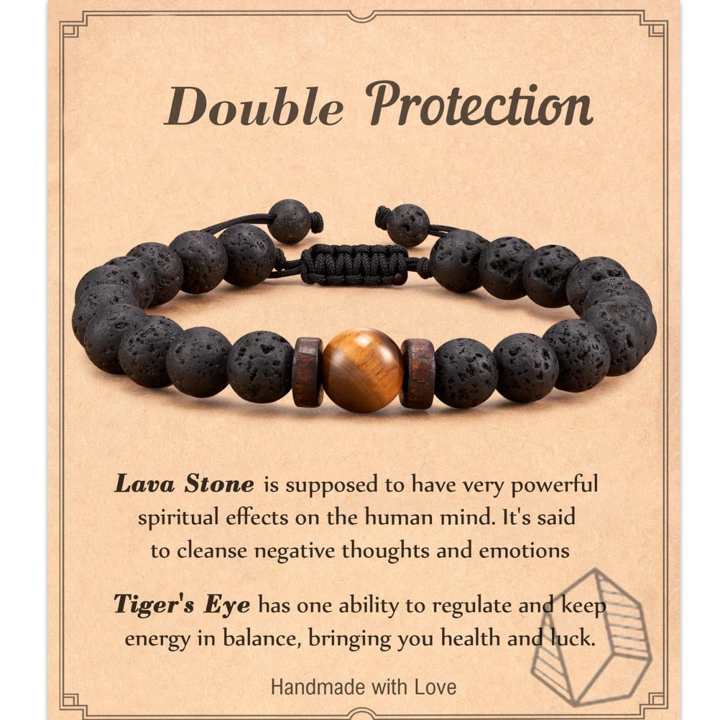 hot selling men's fashion woven bracelet black obsidian frosted Tiger Eye Stone volcanic stone beaded bracelet batch