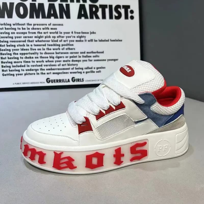 Personalized fashion comfortable casual shoes campus student male thick soles increase board shoes male