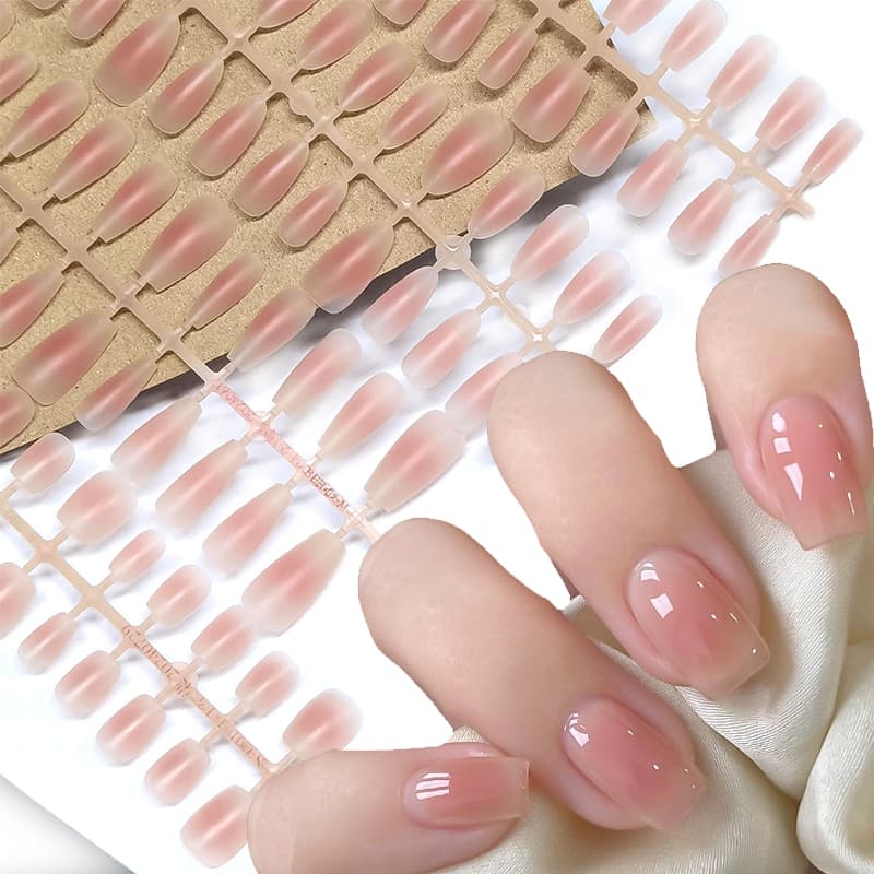 30Pcs Matte Nude Color Fake Nail Fashion Press On Quick Extension Wearable False Nails Natural Full Cover Nail Tips Manicure Art