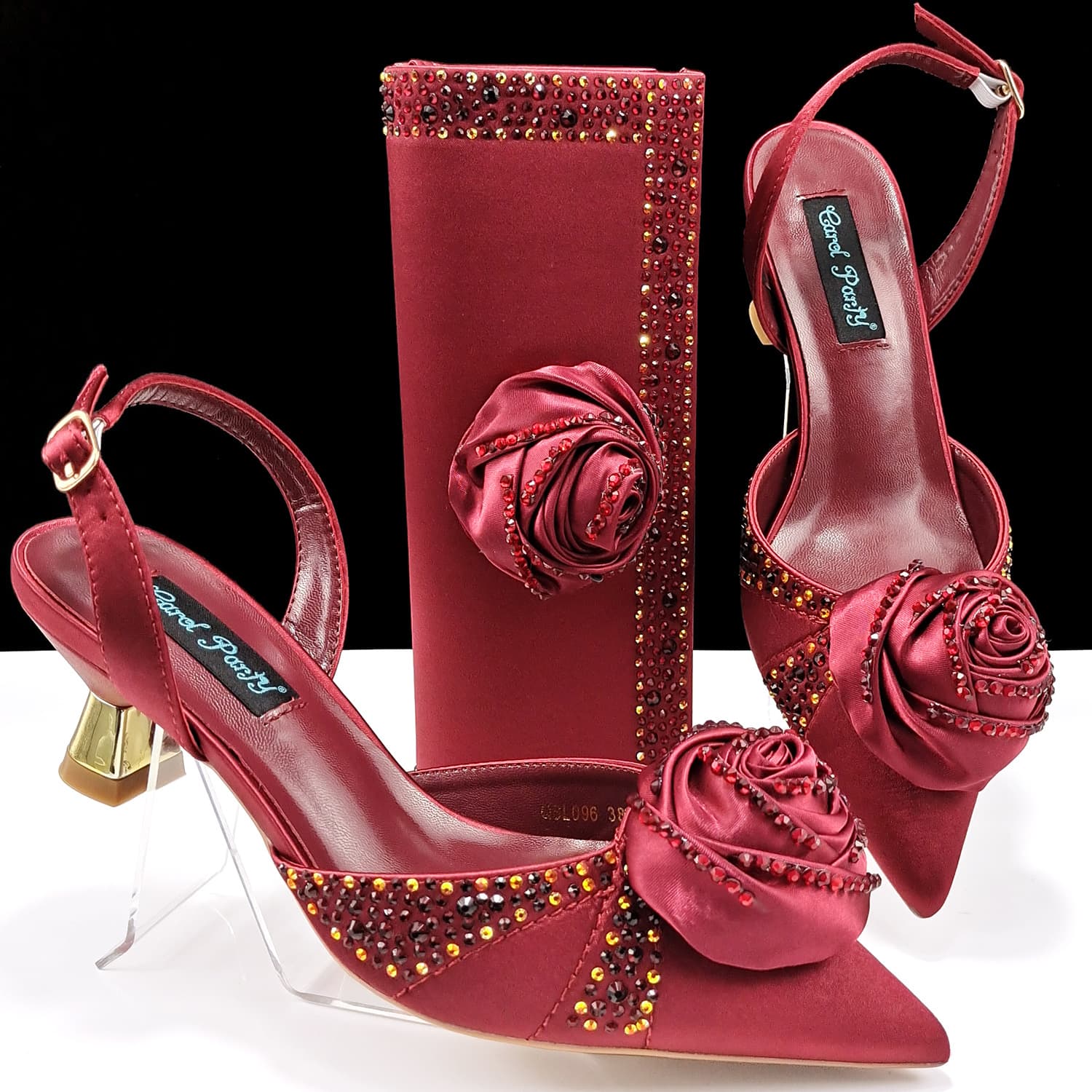 Women’s Shoes women's pointed shoes and bags, handmade flower decoration, simple and elegant suit