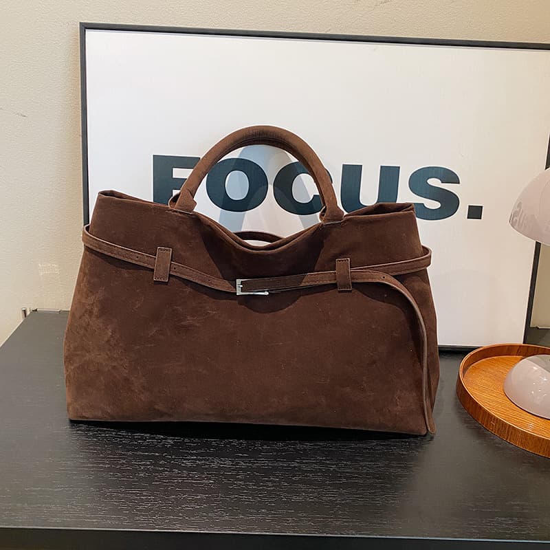 Handbag For Women New Versatile Shoulder Elegant Suede Tote Bag