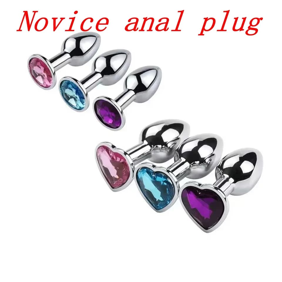 Anal Plug With Heart-shaped Crystals