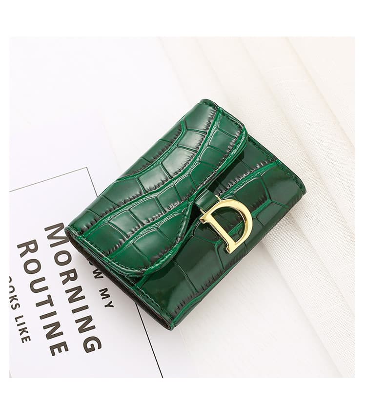 Pochette portefeuille élégante et tendance à imprimé crocodile, sac multi-cartes antivol haut de gamme pour femme, sac multifonction