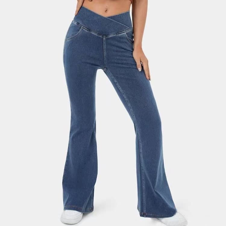 Women's Clothing High Denim Bell Bottom Pants Hip Lifting Bell Bottom Pants