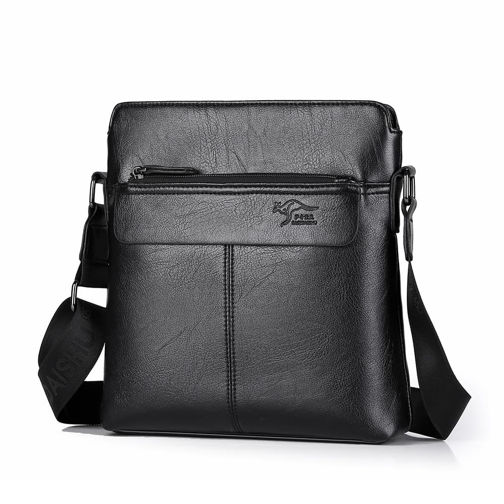 Men's New PU Leather Shoulder Bag Business Casual Crossbody Bag Large Capacity Waterproof Travel Bag