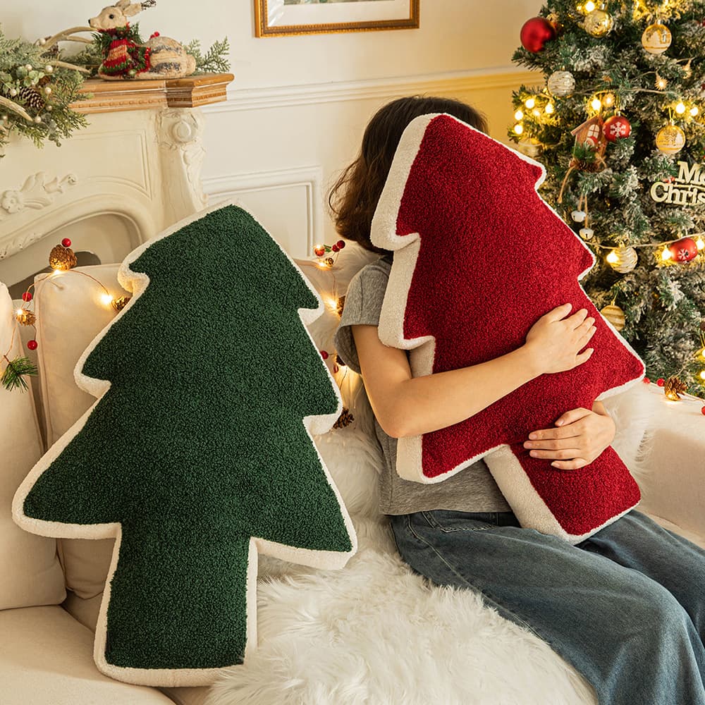 Christmas Tree Special Shaped Plush Pillow Home Living Room Sofa Christmas Atmosphere Decorative Pillow Cushion