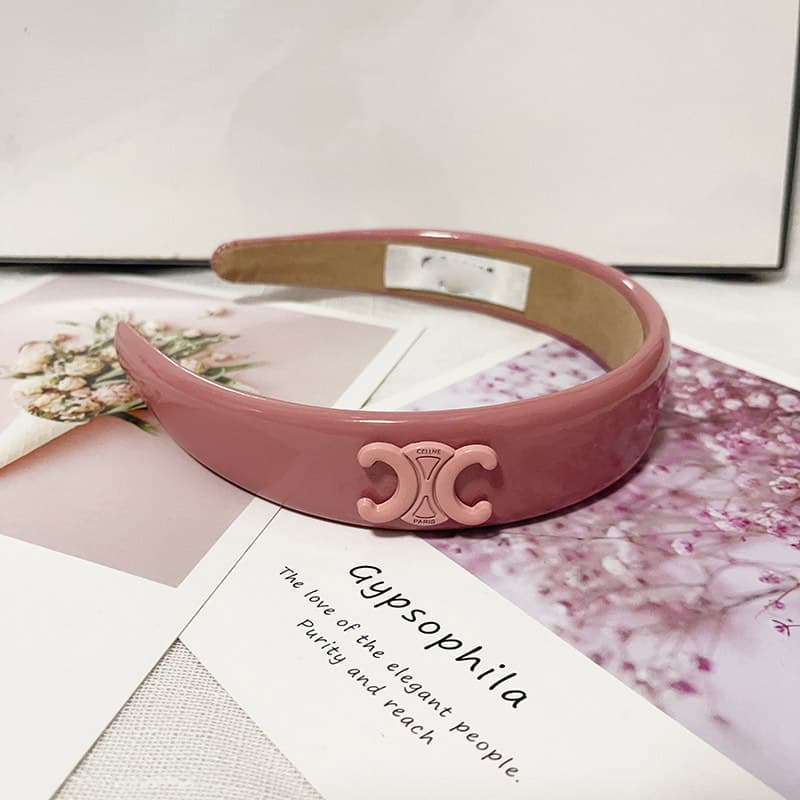 Bandeau en éponge rose à nœud haut, accessoire de cheveux simple et mignon, collection printemps/été 2026.