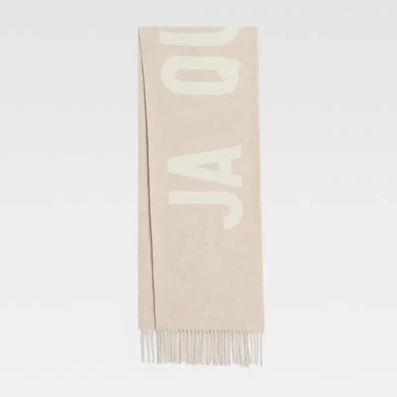 Écharpes d'hiver en pur coton de haute qualité 2026 AAA Jaquesmariemage Fashion Jaq Letter multicolores rose, beige, noir et gris Ece E