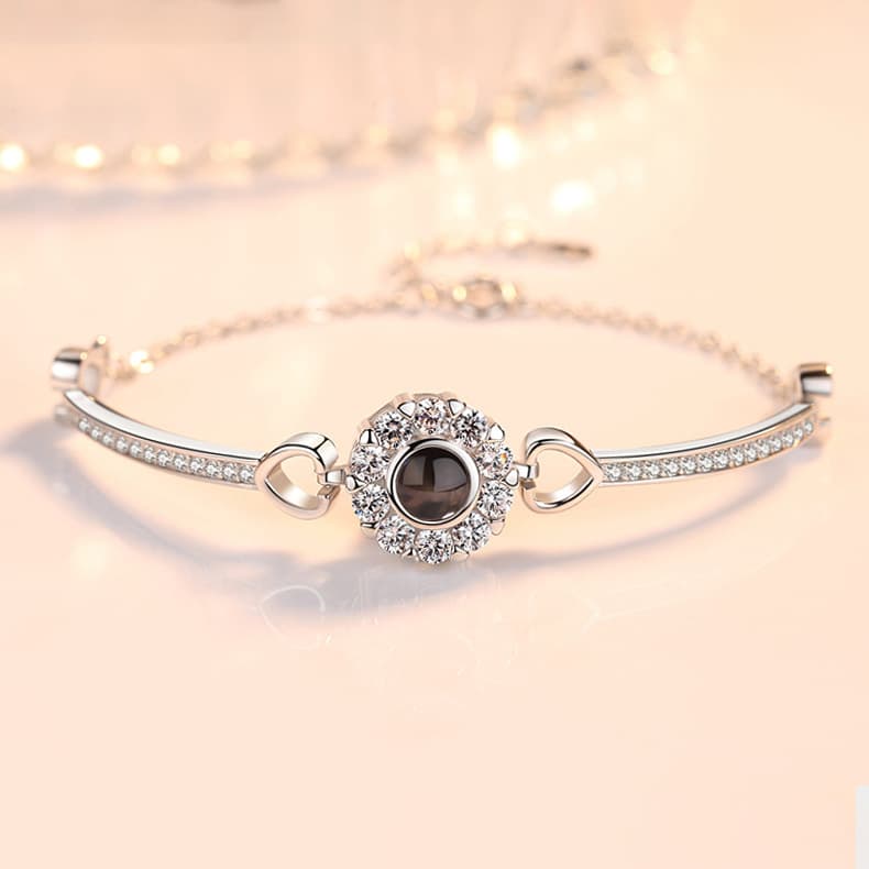 Sunflower Projection Bracelet Light Luxury Women Color Photo Custom Graduation Gift