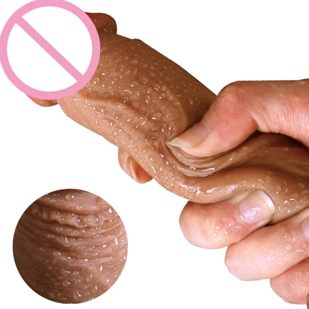 Vibrators GaGu Adult Sex Toys 7/8 Inch Huge Realistic Dildo Big Silicone Dong With Suction Cup For Women Mastu