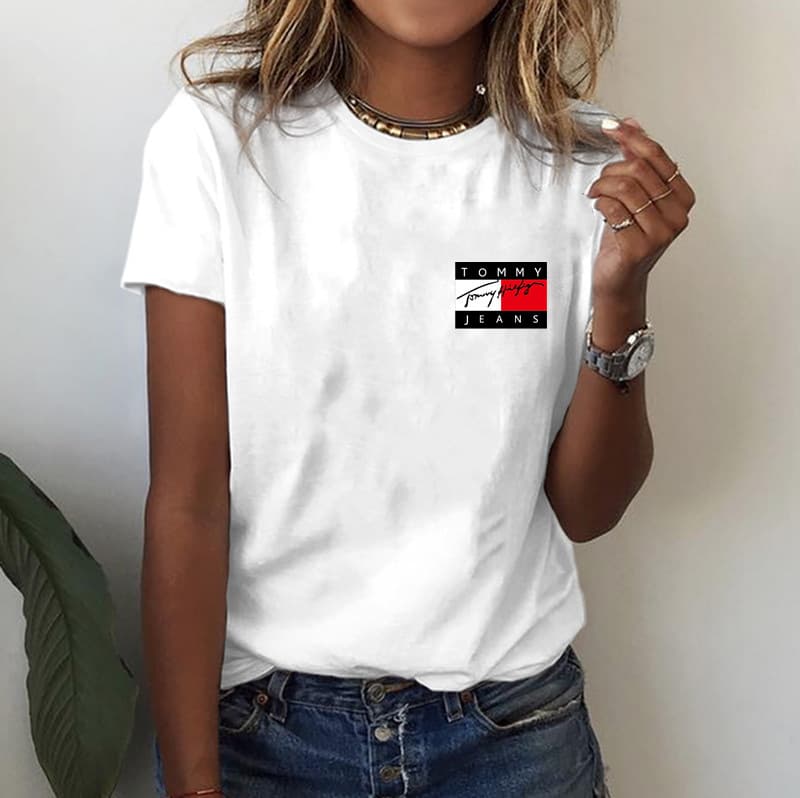 T-shirt imprimé décontracté à la mode pour femmes