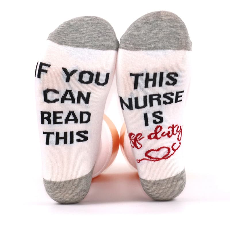 Women's socks Jacquard socks cross border explosive insole letter midtube cotton socks