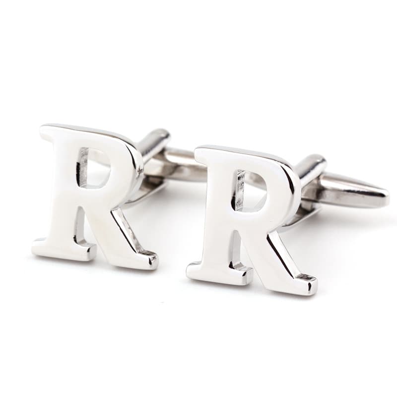 Letter R shape French shirt men and women cufflinks cufflinks letter series cufflinks