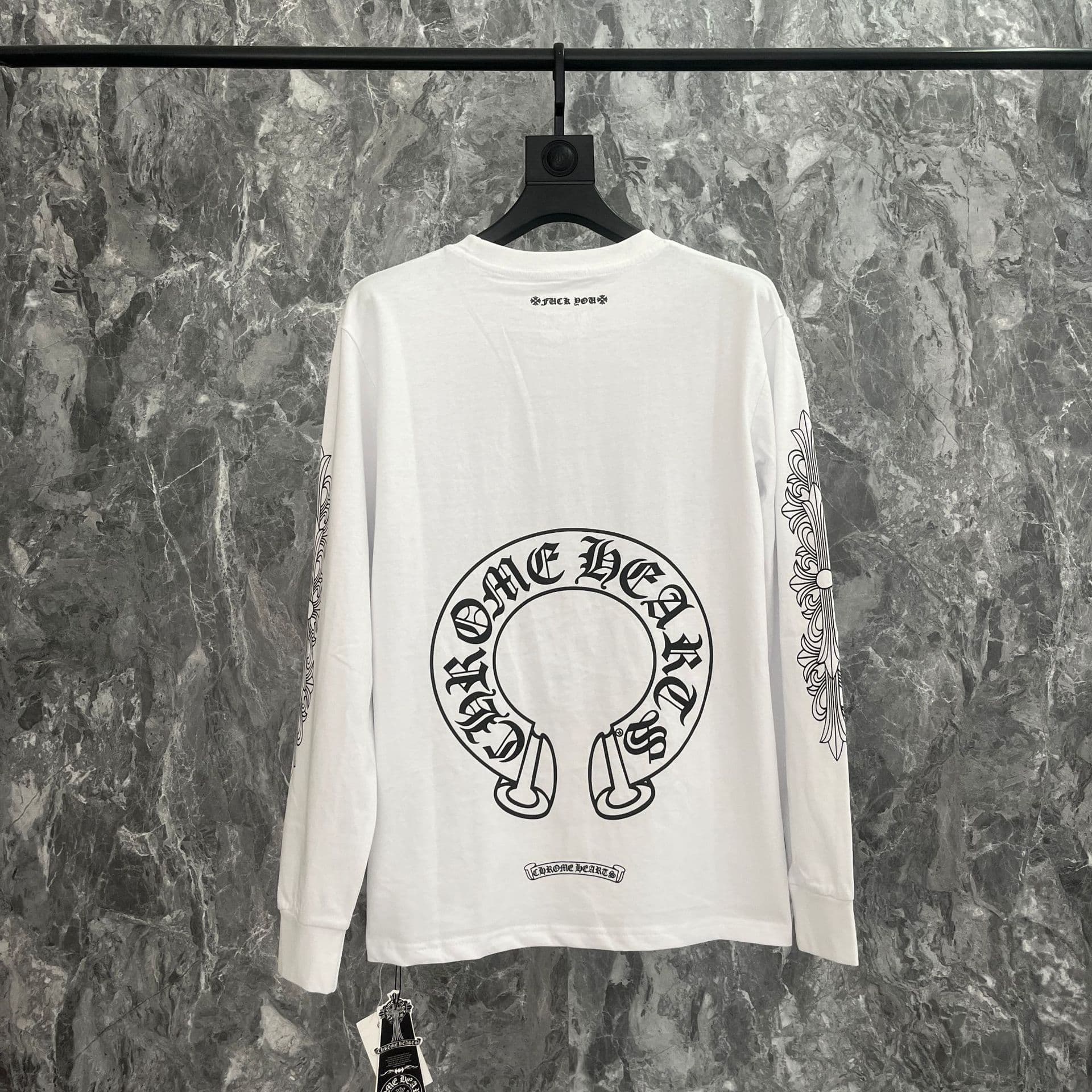 Collection de t-shirts à manches longues unisexes en pur coton double fil de haute qualité Chrome Heart