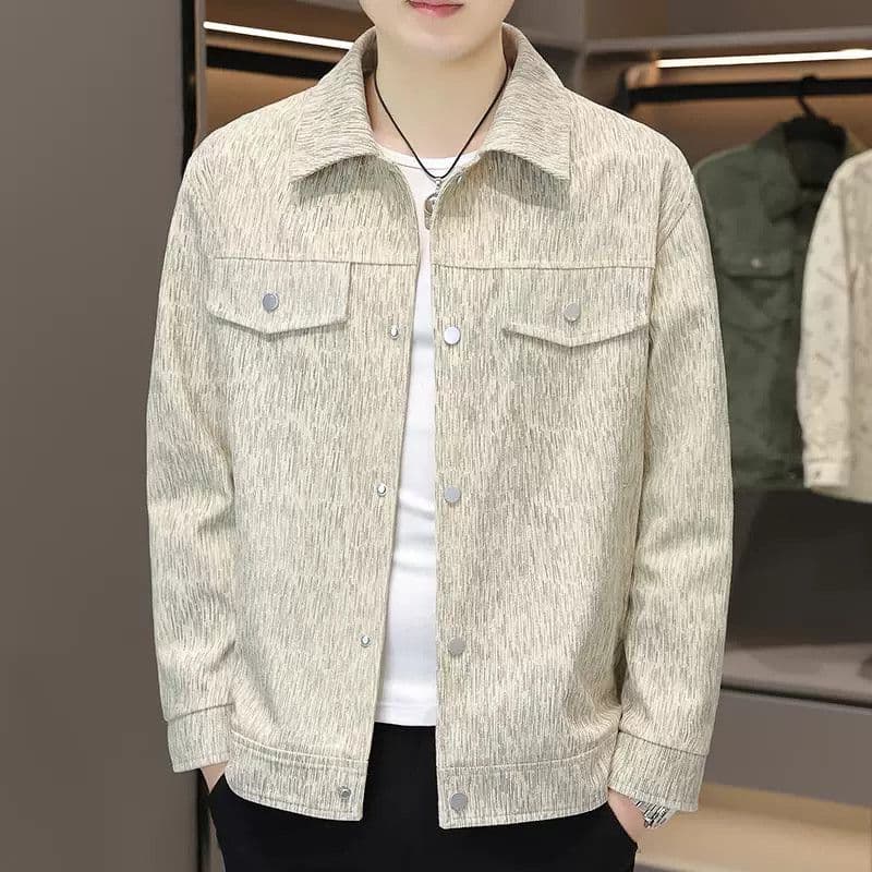 2025 Fashion Casual Spring And Autumn New Loose Trendy Jacket Collar Top For Men