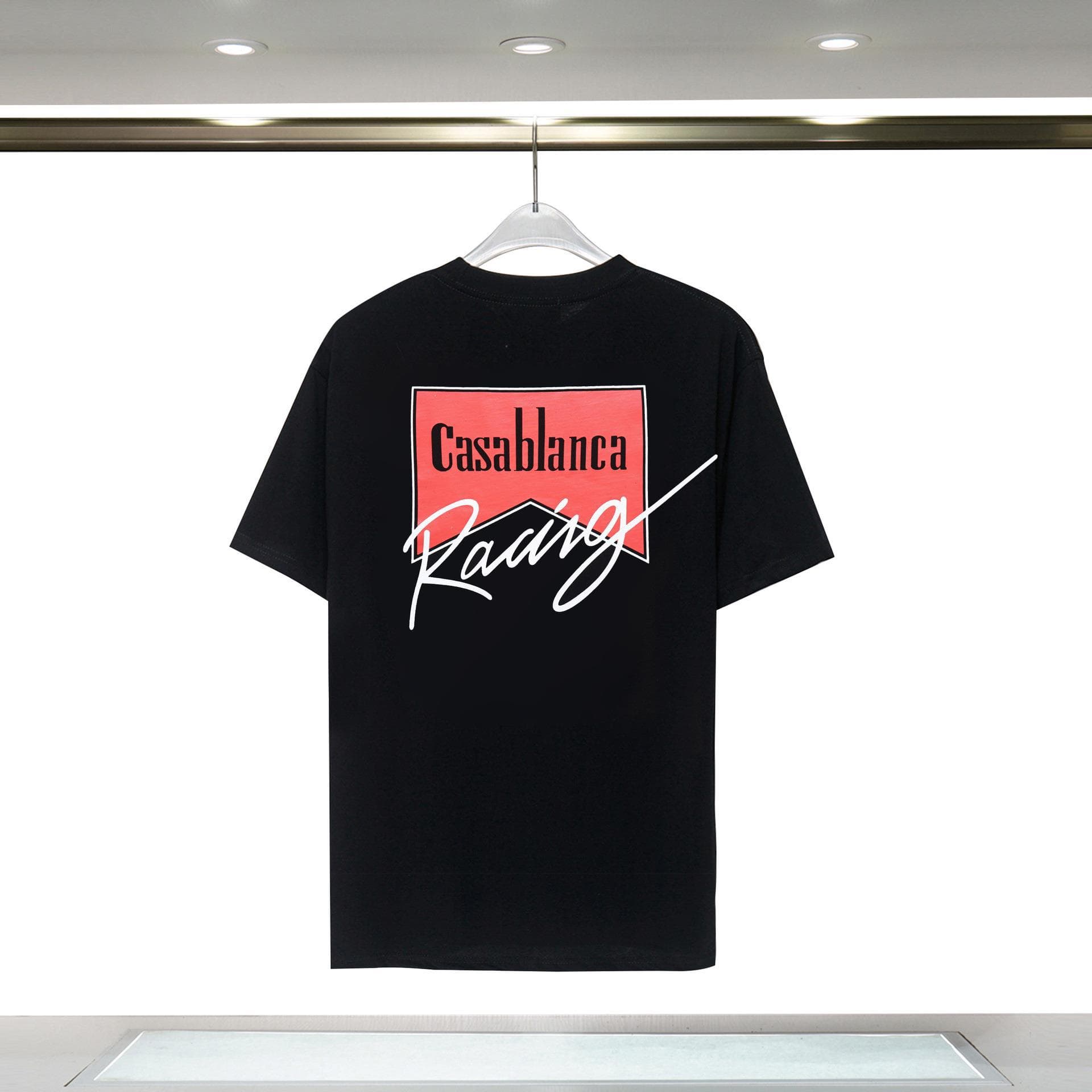 Vêtements pour hommes 24 nouveaux styles Illusion Gate Letter Printing T-shirt à manches courtes à col rond personnalisé