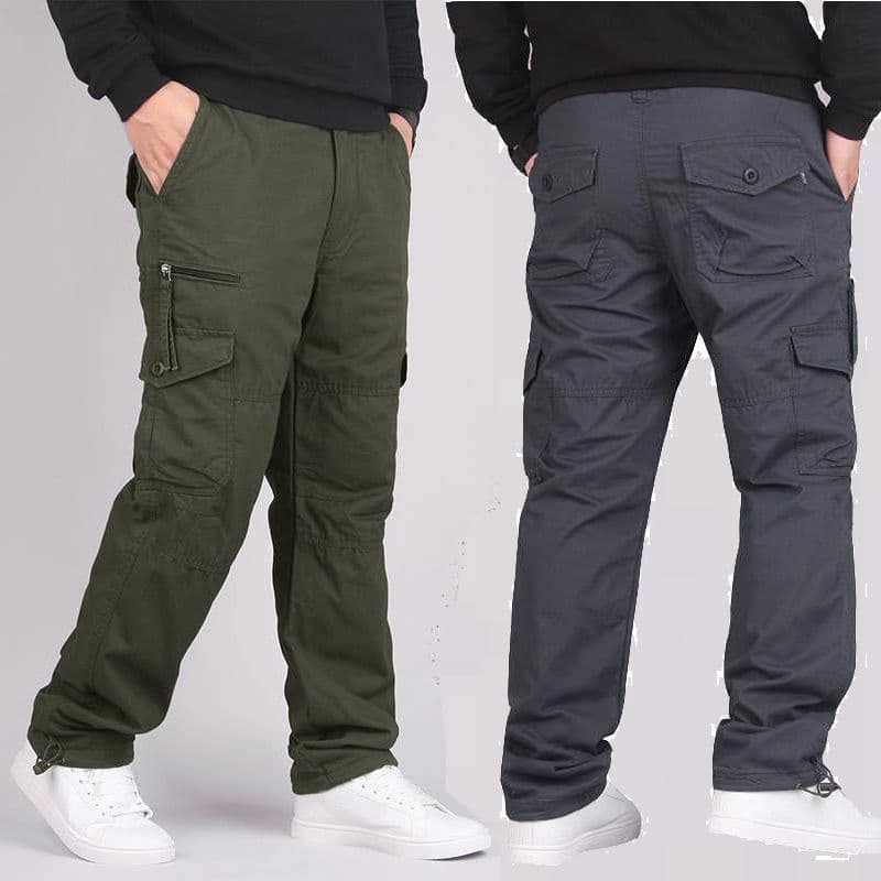 Man's clothing Outdoor overalls men's cotton straight loose hiking casual pants multi-pocket army green assault pants