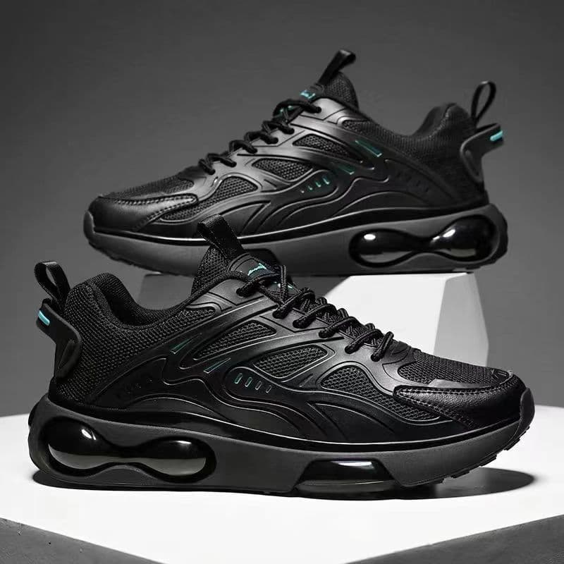 Men's Casual Sports Shoes Soft Bottom Versatile Running Work Training Black Shoes