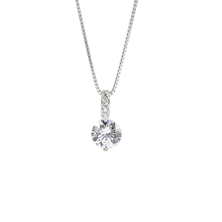 Diamond geometric zircon water drop necklace female ins simple clavicle chain temperament net red tide small fresh jewelry