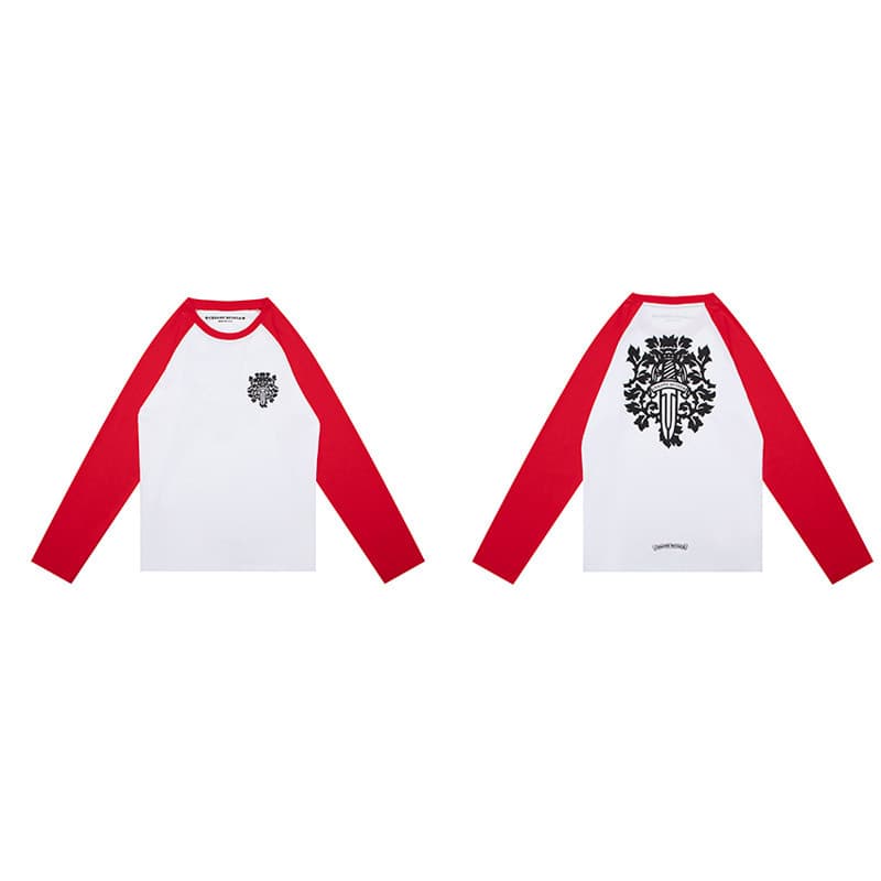 Collection de t-shirts à manches longues unisexes en pur coton double fil de haute qualité Chrome Heart