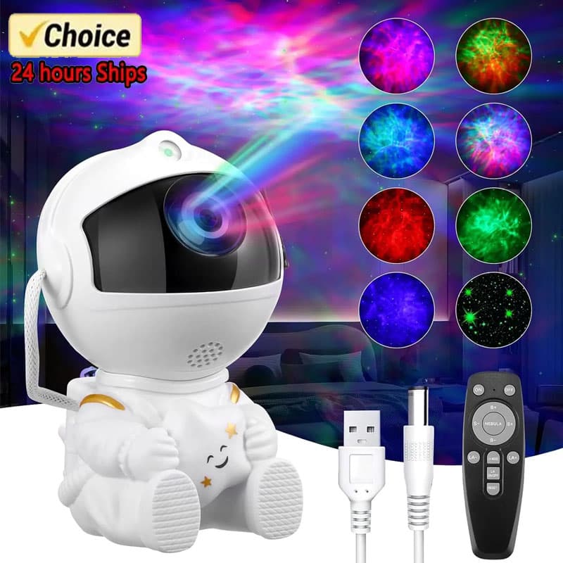 Star Galaxy Night Light Astronaut Space Projector Starry Nebula Ceiling LED Lamp For Bedroom Home Decorative Kids Gift