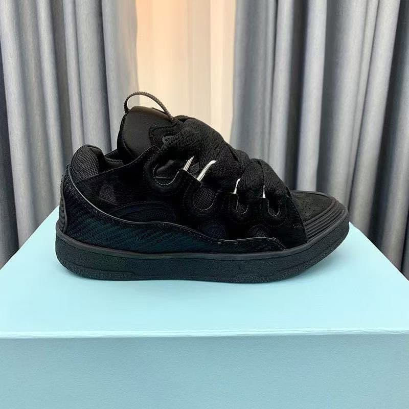 Nouvelles chaussures de sport décontractées CURB pour hommes et femmes, en cuir patchwork à lacets, style cross-frontalier. Nouvelles chaussures d