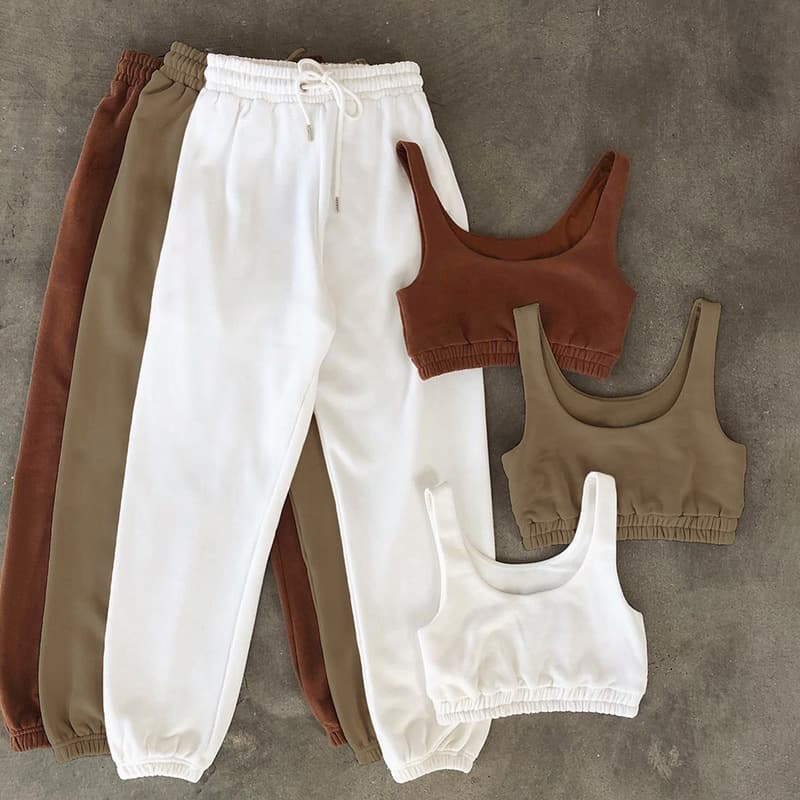 Women's navel vest leggings trousers casual two-piece women