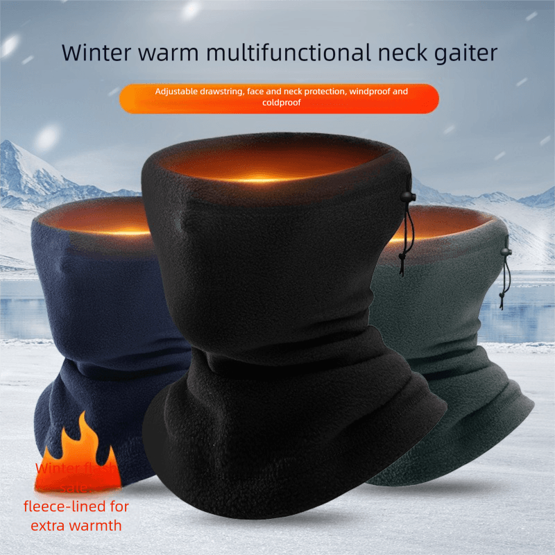 Outdoo Themal Wame Ski Mask Pola Fleece Cycling Windpoof Hat Dawsting Thickened Neck Gaite Fo Autumn And