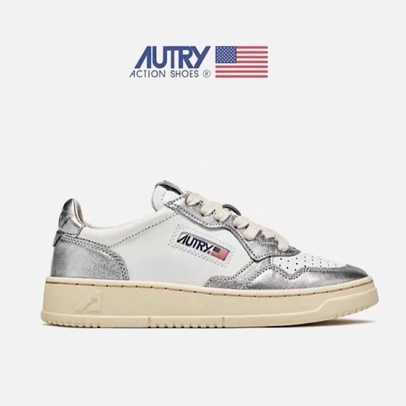 Baskets blanches rétro Autry, le même style que celles de Park Chae-Young, nouvelles baskets tendance sur Instagram, style décontracté polyvalent