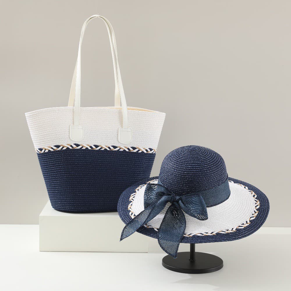 Women's Straw Hats Large Brim Straw Hat Women's Summer Flat Brim Dome Show Face Small Visor All Match Travel Beach Hat Straw Hat