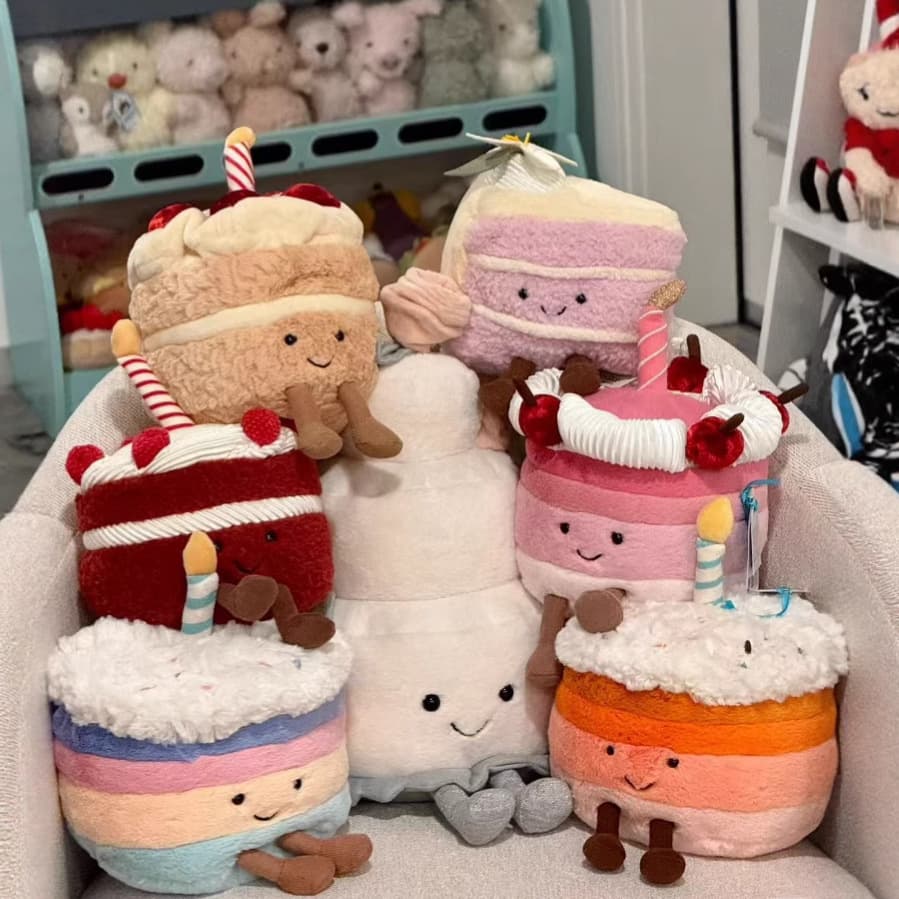 Cherry Cake Plush Toy - Adorable Soft Stuffed Animal Gift For Women, Girls, Birthday & Holiday