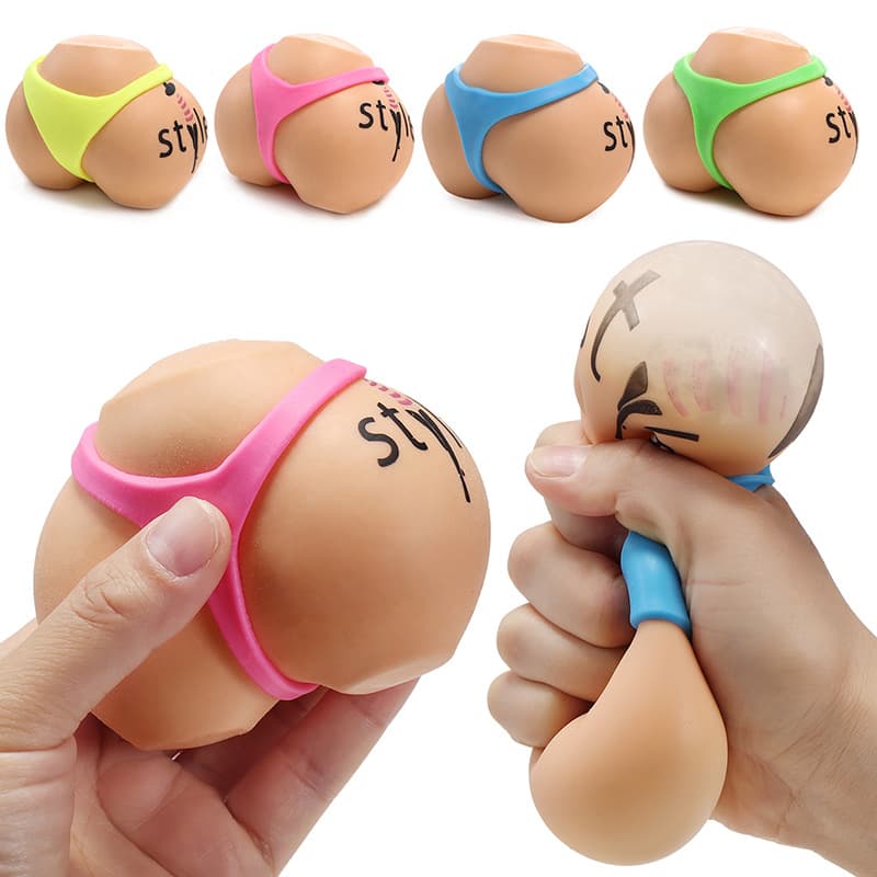 Foam Squishies Butt Flour Slow Rebound TPR Soft Rubber Decompression Venting Squeeze Toy Decompression Pinch Fun Funny