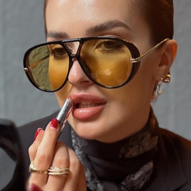 Frauen Marke Designer Luxus Sonnenbrille Sex Vintage Übergroßen Sonnenbrille Weibliche Schwarz Mode Oculos De Sol # 300864