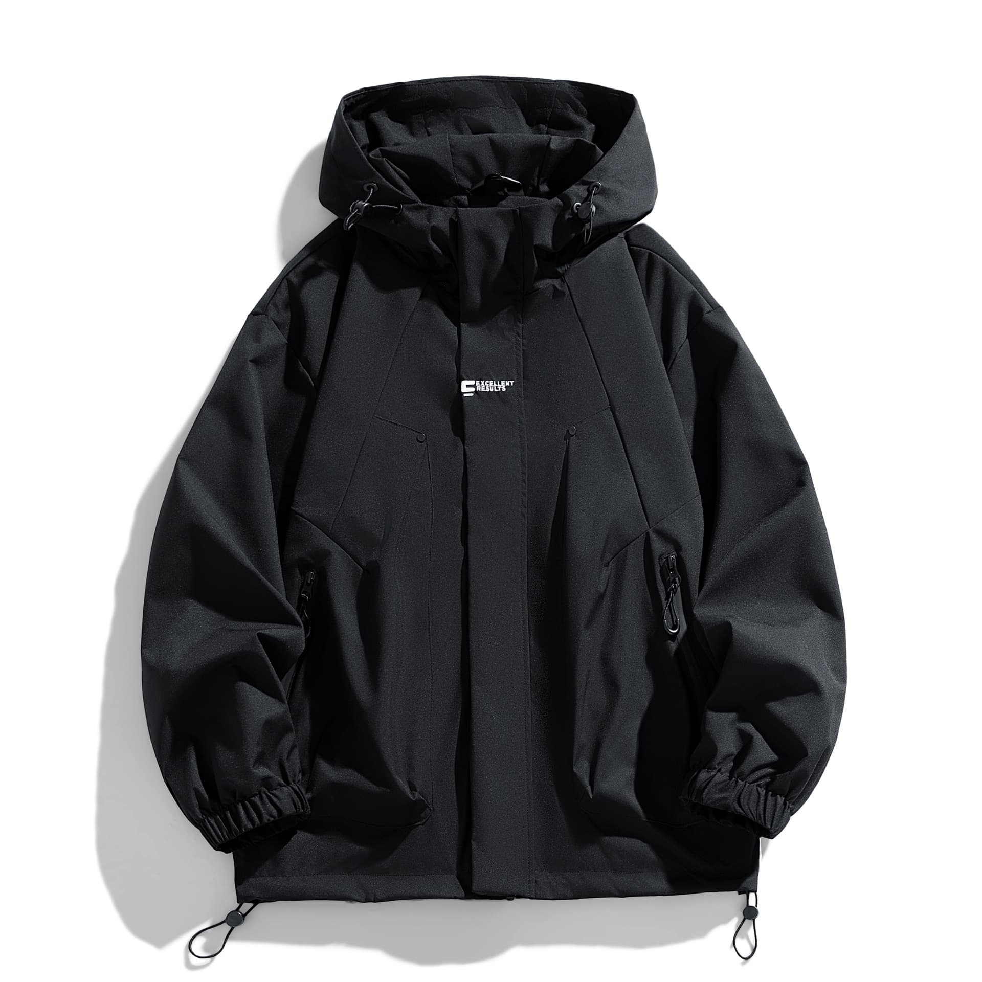 Unisex Waterproof Windbreaker Jacket – Lightweight Couple's Outdoor Coat With Hood (S-3XL, Black/Khaki/Mint) – Breathable Rain Shell